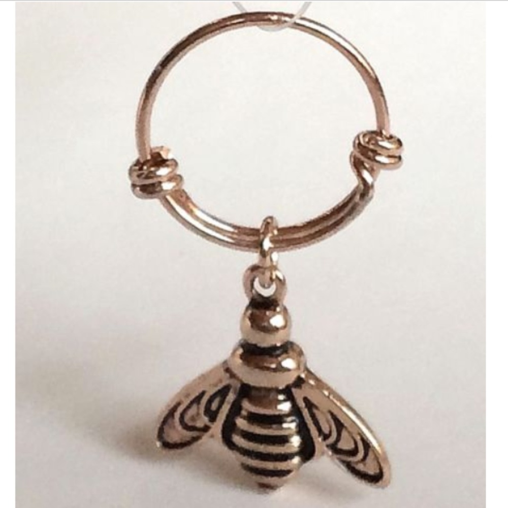 Rose Gold Plated Bumble Bee Ring Size 5 6 7 8 9 Insect Jewelry Bug Bea